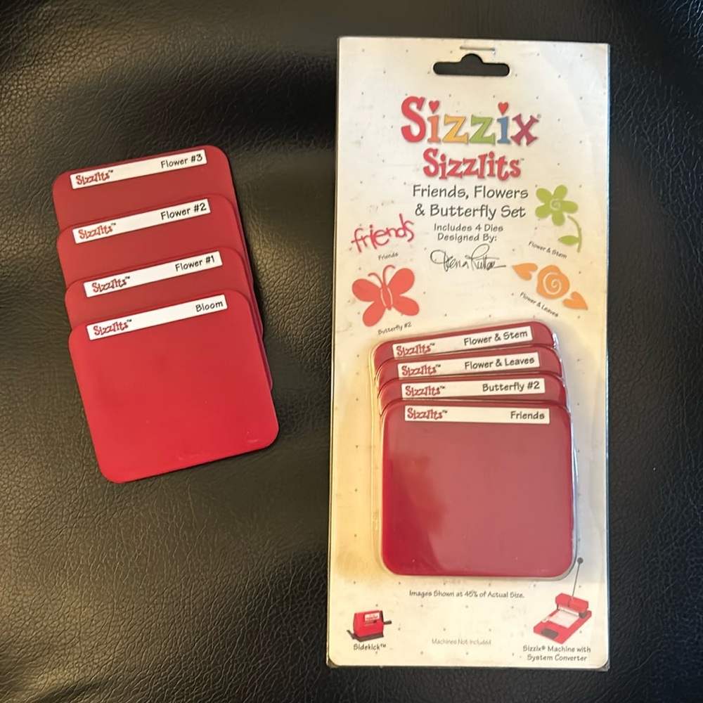2 sets of Sizzix Sizzlets dies flowers butterfly